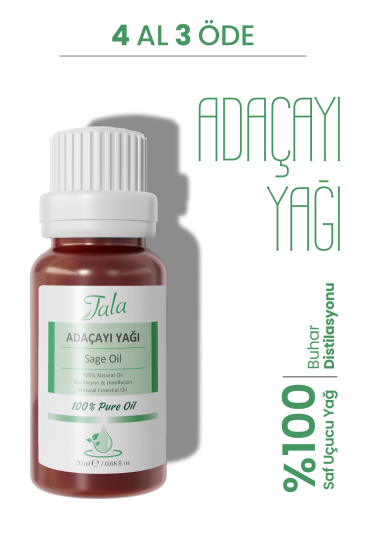 %100 Saf ve Doğal Adaçayı (Acı Elma) Yağı 20 Ml