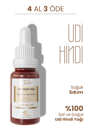 %100 Saf ve Doğal Udi Hindi Yağı Soğuk Sıkım 20 Ml