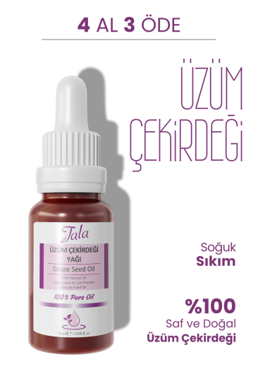 %100 Saf ve Doğal Üzüm Çekirdeği Yağı Soğuk Sıkım 20 Ml