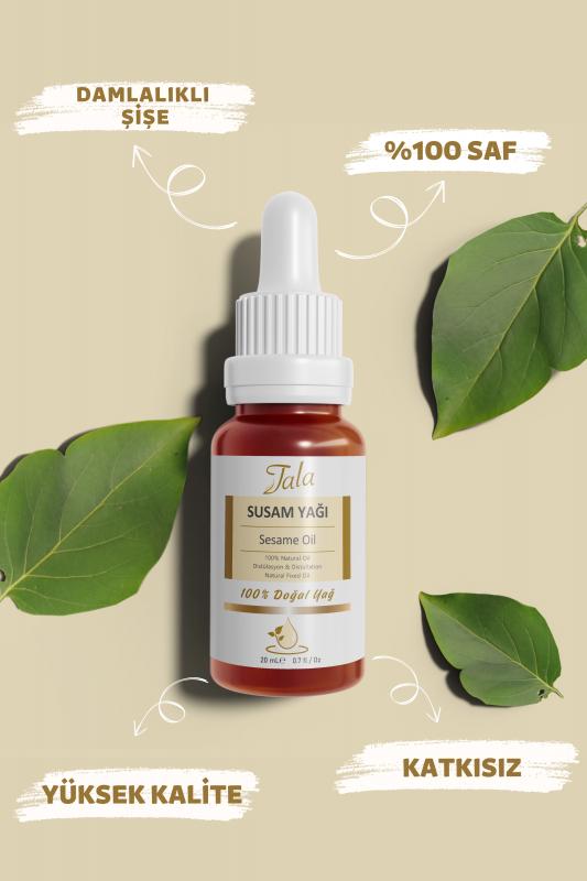 %100 Saf ve Doğal Susam Yağı Soğuk Sıkım 20 Ml