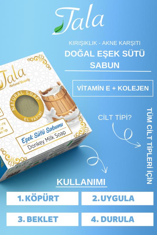 Eşek Sütü Sabunu Doğal Kırışıklık ve Akne Karşıtı 150 Gr