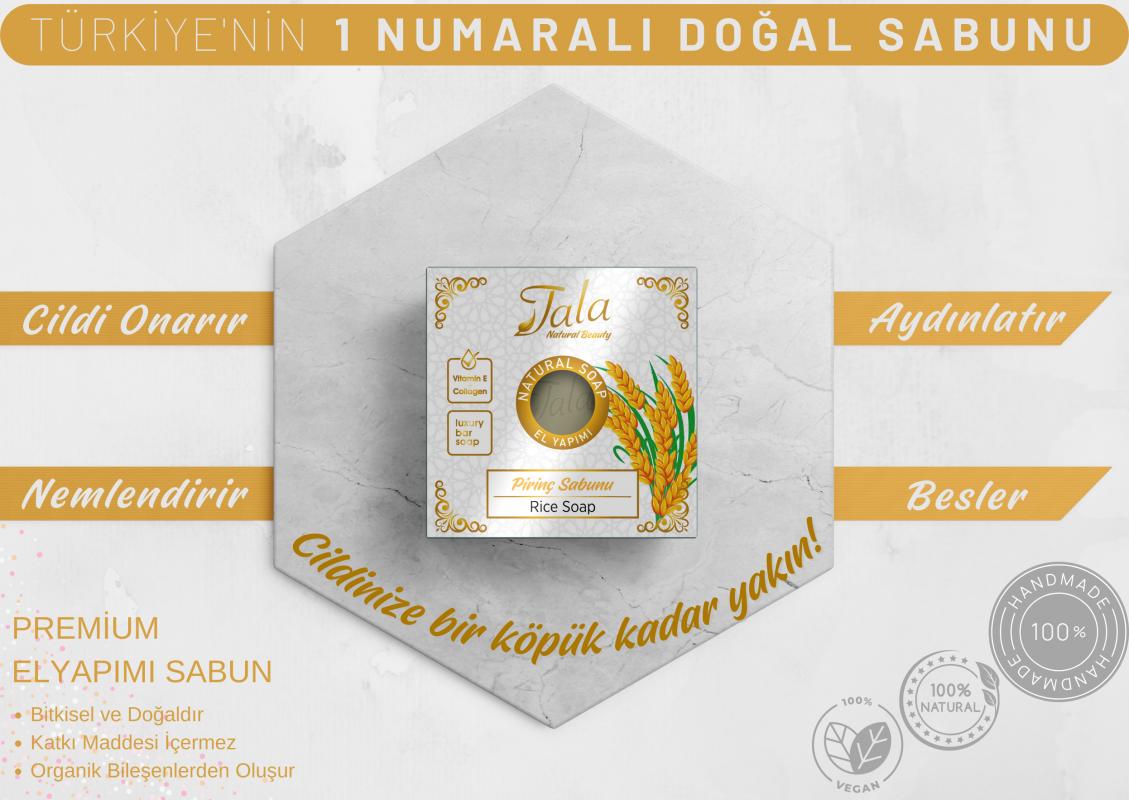 Pirinç Sabunu Doğal Cilt Beyazlatıcı Aydınlatıcı 150 Gr