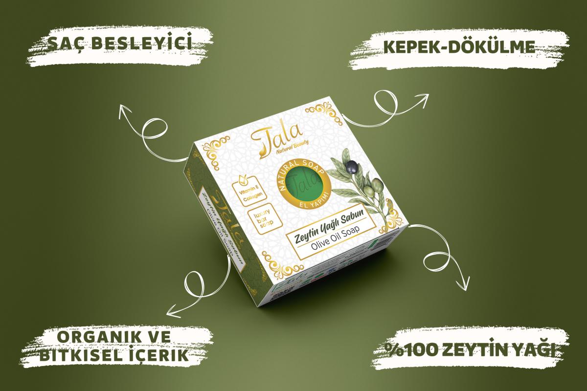 Saf Zeytinyağlı Sabun Doğal Saç Besleyici Kepek Karşıtı 150 Gr